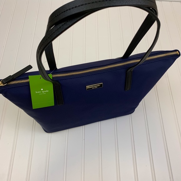 New kate spade navy nylon zipper tote - Picture 3 of 4